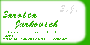 sarolta jurkovich business card